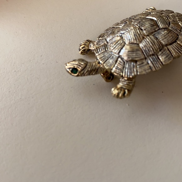 Silver turtle with green eyes. - Picture 3 of 5